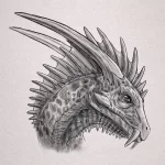 Эскизы тату дракон 28,10,2021 - №0304 - dragon tattoo sketch - tattoo-photo.ru