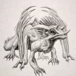 Эскизы тату дракон 28,10,2021 - №0312 - dragon tattoo sketch - tattoo-photo.ru