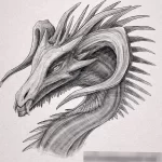 Эскизы тату дракон 28,10,2021 - №0328 - dragon tattoo sketch - tattoo-photo.ru