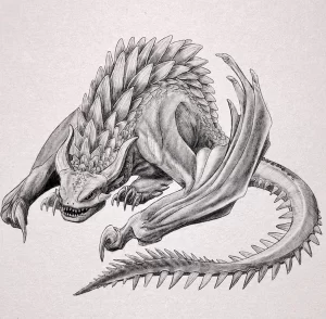 Эскизы тату дракон 28,10,2021 - №0333 - dragon tattoo sketch - tattoo-photo.ru