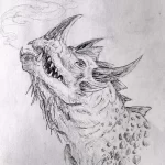 Эскизы тату дракон 28,10,2021 - №0361 - dragon tattoo sketch - tattoo-photo.ru