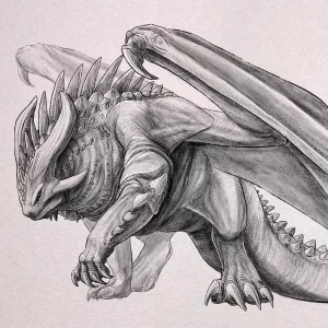 Эскизы тату дракон 28,10,2021 - №0362 - dragon tattoo sketch - tattoo-photo.ru