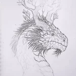 Эскизы тату дракон 28,10,2021 - №0366 - dragon tattoo sketch - tattoo-photo.ru