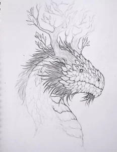 Эскизы тату дракон 28,10,2021 - №0366 - dragon tattoo sketch - tattoo-photo.ru