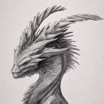 Эскизы тату дракон 28,10,2021 - №0369 - dragon tattoo sketch - tattoo-photo.ru