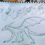 Эскизы тату дракон 28,10,2021 - №0374 - dragon tattoo sketch - tattoo-photo.ru