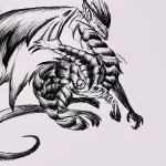 Эскизы тату дракон 28,10,2021 - №0376 - dragon tattoo sketch - tattoo-photo.ru