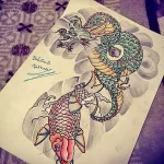 Эскизы тату дракон 28,10,2021 - №0380 - dragon tattoo sketch - tattoo-photo.ru