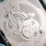 Эскизы тату дракон 28,10,2021 - №0384 - dragon tattoo sketch - tattoo-photo.ru