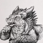 Эскизы тату дракон 28,10,2021 - №0387 - dragon tattoo sketch - tattoo-photo.ru