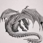 Эскизы тату дракон 28,10,2021 - №0392 - dragon tattoo sketch - tattoo-photo.ru