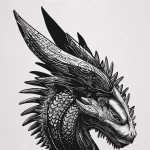 Эскизы тату дракон 28,10,2021 - №0393 - dragon tattoo sketch - tattoo-photo.ru