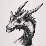 Эскизы тату дракон 28,10,2021 - №0395 - dragon tattoo sketch - tattoo-photo.ru