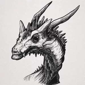 Эскизы тату дракон 28,10,2021 - №0395 - dragon tattoo sketch - tattoo-photo.ru