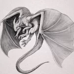 Эскизы тату дракон 28,10,2021 - №0398 - dragon tattoo sketch - tattoo-photo.ru