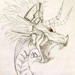 Эскизы тату дракон 28,10,2021 - №0409 - dragon tattoo sketch - tattoo-photo.ru