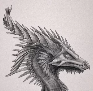 Эскизы тату дракон 28,10,2021 - №0412 - dragon tattoo sketch - tattoo-photo.ru