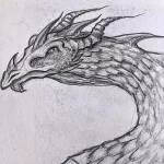Эскизы тату дракон 28,10,2021 - №0423 - dragon tattoo sketch - tattoo-photo.ru