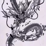 Эскизы тату дракон 28,10,2021 - №0426 - dragon tattoo sketch - tattoo-photo.ru