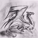 Эскизы тату дракон 28,10,2021 - №0430 - dragon tattoo sketch - tattoo-photo.ru