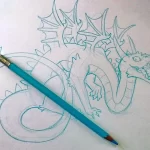 Эскизы тату дракон 28,10,2021 - №0432 - dragon tattoo sketch - tattoo-photo.ru