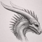 Эскизы тату дракон 28,10,2021 - №0433 - dragon tattoo sketch - tattoo-photo.ru