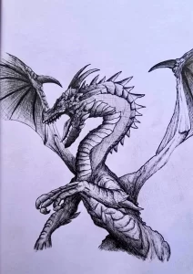 Эскизы тату дракон 28,10,2021 - №0440 - dragon tattoo sketch - tattoo-photo.ru