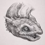 Эскизы тату дракон 28,10,2021 - №0451 - dragon tattoo sketch - tattoo-photo.ru