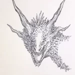 Эскизы тату дракон 28,10,2021 - №0452 - dragon tattoo sketch - tattoo-photo.ru