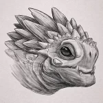 Эскизы тату дракон 28,10,2021 - №0455 - dragon tattoo sketch - tattoo-photo.ru