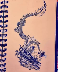 Эскизы тату дракон 28,10,2021 - №0458 - dragon tattoo sketch - tattoo-photo.ru