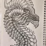 Эскизы тату дракон 28,10,2021 - №0462 - dragon tattoo sketch - tattoo-photo.ru