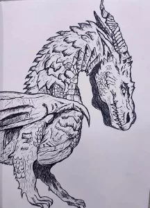 Эскизы тату дракон 28,10,2021 - №0465 - dragon tattoo sketch - tattoo-photo.ru