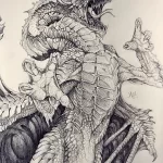 Эскизы тату дракон 28,10,2021 - №0468 - dragon tattoo sketch - tattoo-photo.ru