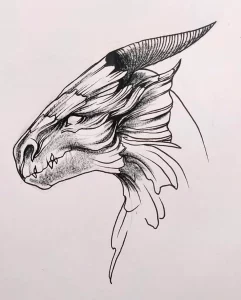 Эскизы тату дракон 28,10,2021 - №0469 - dragon tattoo sketch - tattoo-photo.ru