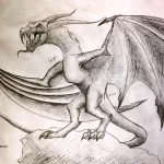 Эскизы тату дракон 28,10,2021 - №0475 - dragon tattoo sketch - tattoo-photo.ru