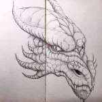 Эскизы тату дракон 28,10,2021 - №0480 - dragon tattoo sketch - tattoo-photo.ru