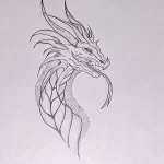 Эскизы тату дракон 28,10,2021 - №0491 - dragon tattoo sketch - tattoo-photo.ru