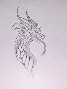 Эскизы тату дракон 28,10,2021 - №0491 - dragon tattoo sketch - tattoo-photo.ru