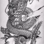 Эскизы тату дракон 28,10,2021 - №0506 - dragon tattoo sketch - tattoo-photo.ru