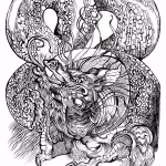 Эскизы тату дракон 28,10,2021 - №0507 - dragon tattoo sketch - tattoo-photo.ru