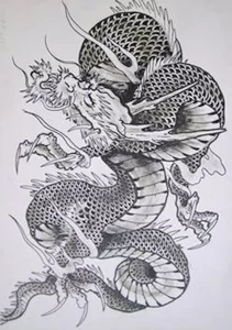 Эскизы тату дракон 28,10,2021 - №0509 - dragon tattoo sketch - tattoo-photo.ru