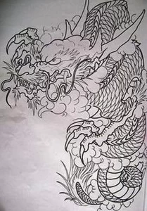 Эскизы тату дракон 28,10,2021 - №0511 - dragon tattoo sketch - tattoo-photo.ru