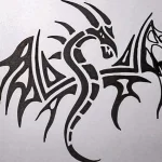 Эскизы тату дракон 28,10,2021 - №0517 - dragon tattoo sketch - tattoo-photo.ru