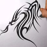 Эскизы тату дракон 28,10,2021 - №0519 - dragon tattoo sketch - tattoo-photo.ru