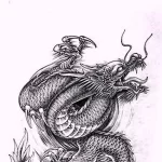Эскизы тату дракон 28,10,2021 - №0523 - dragon tattoo sketch - tattoo-photo.ru
