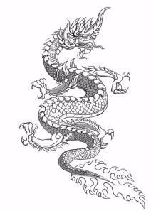 Эскизы тату дракон 28,10,2021 - №0525 - dragon tattoo sketch - tattoo-photo.ru