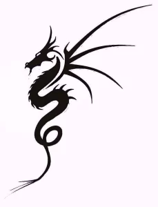 Эскизы тату дракон 28,10,2021 - №0530 - dragon tattoo sketch - tattoo-photo.ru