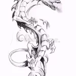 Эскизы тату дракон 28,10,2021 - №0533 - dragon tattoo sketch - tattoo-photo.ru
