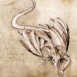 Эскизы тату дракон 28,10,2021 - №0536 - dragon tattoo sketch - tattoo-photo.ru